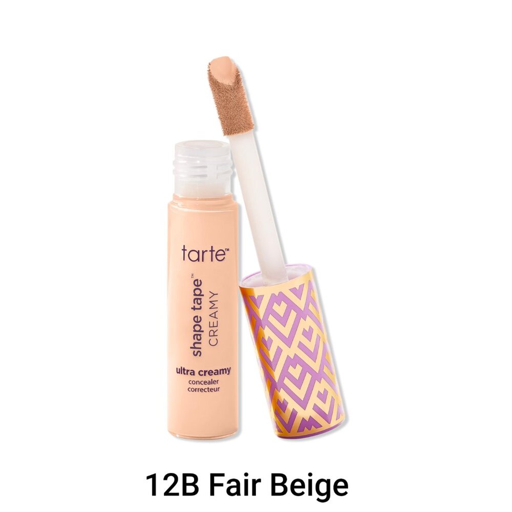 Tarte Ultra Creamy Shape Tape Concealer Shade 12B Fair Beige Full Size NIB